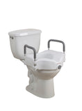 1 Raised Toilet Seat with Removable Padded Arms, Standard Seat