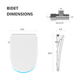 Toilet Seat,Elongated Smart Electric Bidet with Remote Control