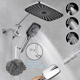 Shower Head with Handheld Chrome, Built-in Power Wash Mode