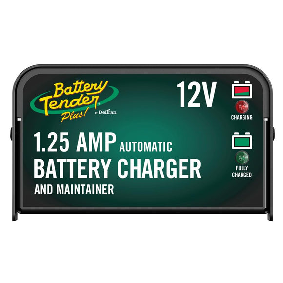 Battery Tender Plus 12V 1.25 AMP Car & Motorcycle Battery Charger and Maintainer, Float Charger for Automotive, and ATVs