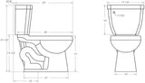 Toilet with Round-Front Chair Height Bowl - Includes Toilet Seat