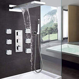 Thermostatic Bathroom Rain Waterfall Shower Faucets