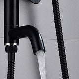 Rain Matte Black Rain Mixer Shower Combo Set