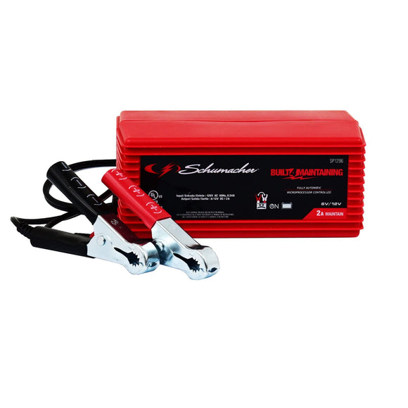 Fully Automatic Battery Charger and Maintainer – 2 Amp, 6V/12V - For Car, Boat, and Power Sport Batteries