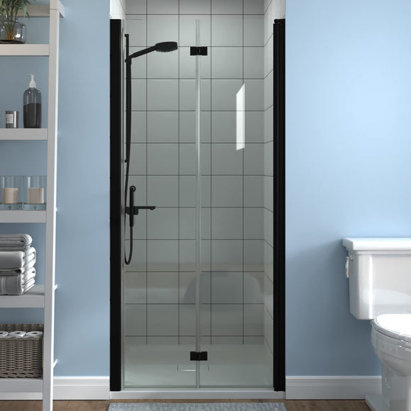 Shower Doors,Matte Black Finish,Reversible Installation