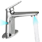 Bathroom Faucet Automatic Motion Sensor Faucet with 1 Handle 2 Sensor Modes Hands-Free