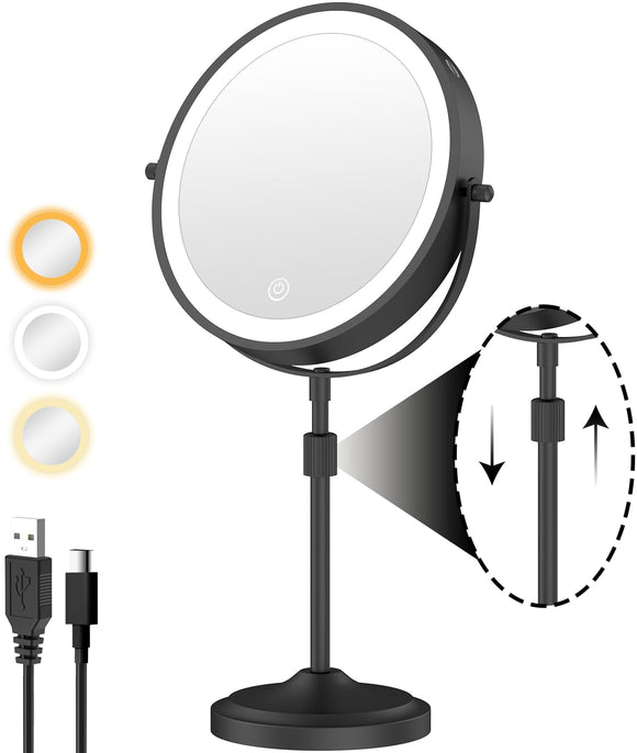 Makeup Mirror with 1X 10x Magnification,