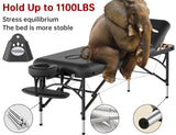 Professional Massage Table Portable 3 Fold Memory Foam Aluminium Leg