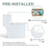 Elongated One Piece Toilet - Space-saving