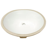 Porcelain Ceramic Undermount Bathroom Vanity Vessel Sink, White