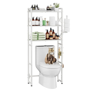 Toilet Storage Rack with Toilet Paper Holder, Heavy Duty Metal