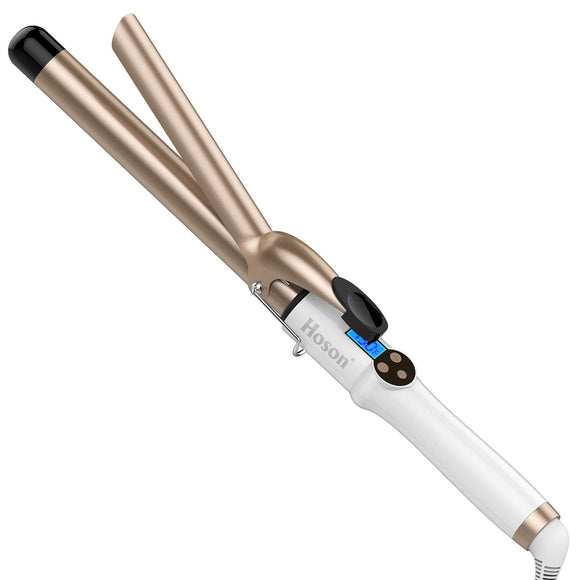 Hoson 1 Inch Curling Iron Professional Ceramic Tourmaline Coating Barrel Hair Curler,