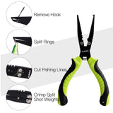 Fishing Tools Kit With Tape Measure 110lb/50kg,7" Stainless Steel Pliers,5" Fish Lip Gripper