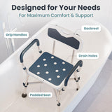 Shower Seat, Heavy Duty Shower Chair for Inside Shower, Handicap Shower Chair- Blue