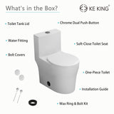 Toilet with Soft Close Toilet Seat, 12'' Rough-In Toilet