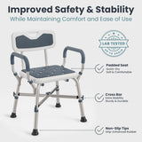 Shower Seat, Heavy Duty Shower Chair for Inside Shower, Handicap Shower Chair- Blue