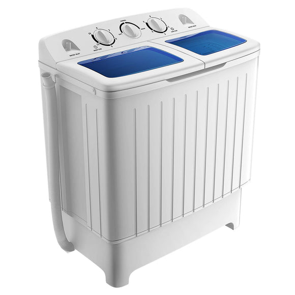 Washer for Apartment RV Dorms, Blue & White Portable Washing Machine