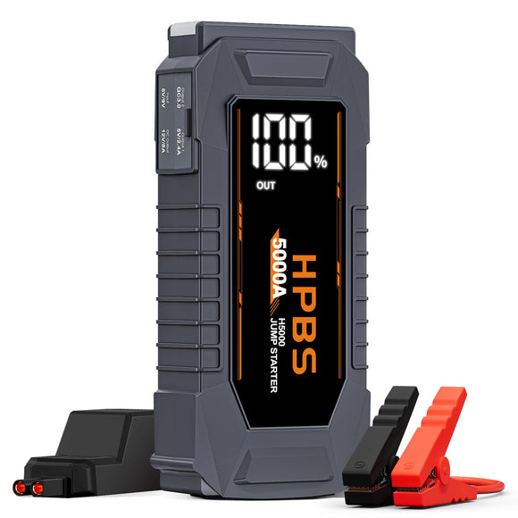 HPBS Car Jump Starter - 5000A Peak Jump Starter Battery Pack with 3.0