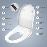 Toilet Seat,Elongated Smart Electric Bidet with Remote Control