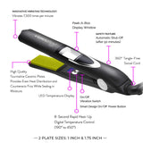 Ceramic Hair Straightener with Easy, Gentle Glide for Waves