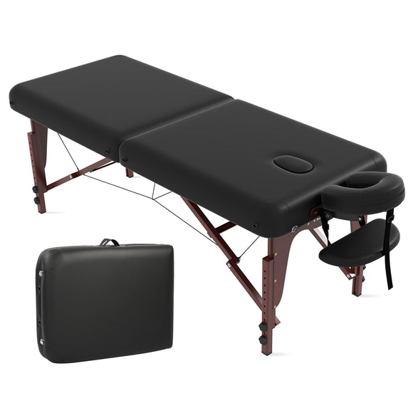 Portable Tattoo Table, Memory Foam PU Leather Professional 2 Fold