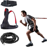 YNXing Resistance Training Rope Explosive Force Bounce Physical Training Resistance Rope Improving Speed, Stamina and Strength (Black-9.8FT Kit) YNXing