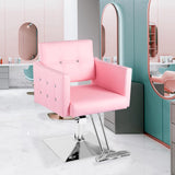 Pink Salon Chair for Hair Stylist,Barber Chari Hair Chair, Stylist Chair