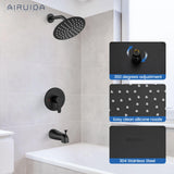 Shower Faucet Set with 8 Inch Rainfall Round Showerhead