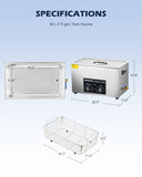 with Heater and Timer, 7.9 Gallon Ultrasonic Cleaning Machine