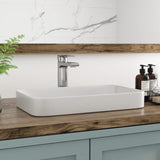 Bathroom Sink Rectangular White Ceramic Vessel Sinks for Bathroom