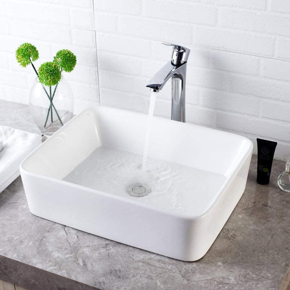 Bathroom Sink,Rectangular Modern Above Counter Bathroom Sinks