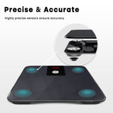 Accurate Bluetooth Body Weight and BMI - Electronic Black Scale