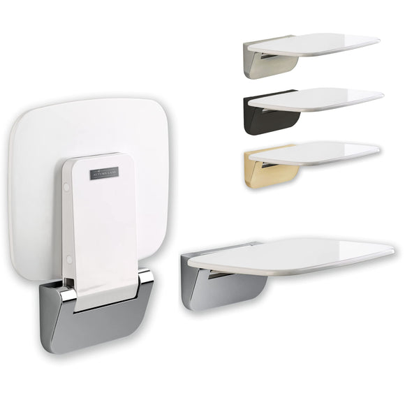 Shower Seat Wall Mounted– Up to 350lbs, Secure Folding Shower