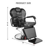 Barber Chair Reclining Salon Chair Heavy Duty Hydraulic Salon Shampoo Chair