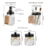 Bathroom Accessories Set - 6Pcs Bathroom Decor, Bathroom Set, Toothbrush Holder