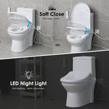 Toilet Seat,Elongated Smart Electric Bidet with Remote Control