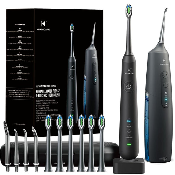 Water Dental flosser & Electric Toothbrush Combo- Brushing & Flossing