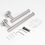 Bathroom Hardware Set- Premium 304 Stainless Steel Toilet Roll Holder and Towel Rack