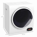 Portable Clothes Dryer, Compact Laundry Dryer with 1.5 cu.ft Stainless Steel