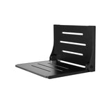 Folding Wall Mount Shower Bench Seat with Matte Black Frame