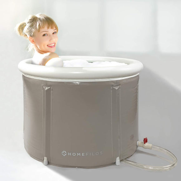 Bathtub (Small) by Homefilos, Ice Bath and Cold Plunge for Athletes, Inflatable