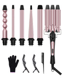 6 in 1 Curling Iron, Curling Wand Set with 3 Barrel Curling Iron