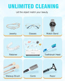 Portable Ultrasonic Cleaner with 2 Modes, 48kHz Jewelry Cleaner