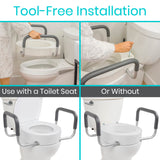 Toilet Seat Risers for Seniors (Raised with Handles) Grab Bar Seat for Seniors - Options