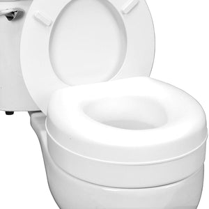 Raised Toilet Seat Riser That Fits Most Standard (Round) Toilet Bowls