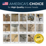 ALL METAL Handheld Shower Head with Hose and Brass Holder - BRUSHED NICKEL