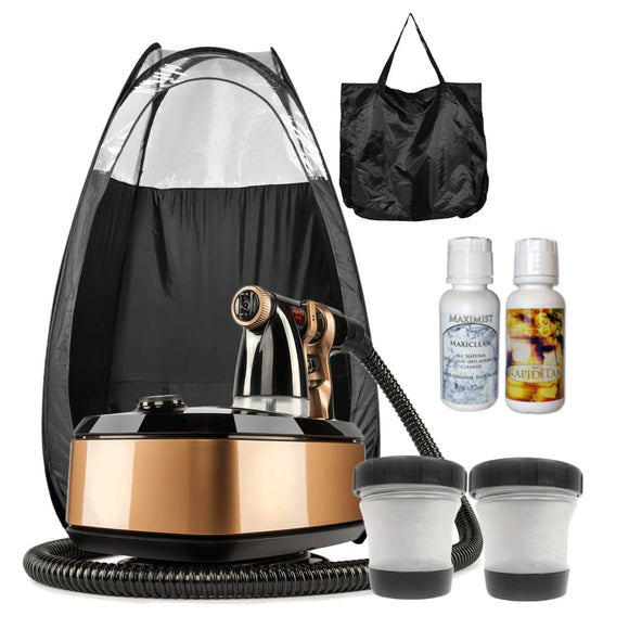 HVLP Spray Tanning Machine - Sunless Spray Tan Kit with Tent, Airbrush