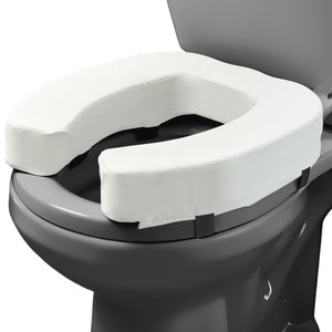 Toilet Seat Riser for Seniors - Adds 3 inches. Universal Fit - Firm Raised Toilet Seat