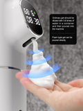 Automatic Foaming Soap Dispenser Touchless with Time and Temperature Display 5levels Auto Smart Electric