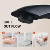 Automatic Sensor Touchless Bathroom Sink Faucet Black Single Hole